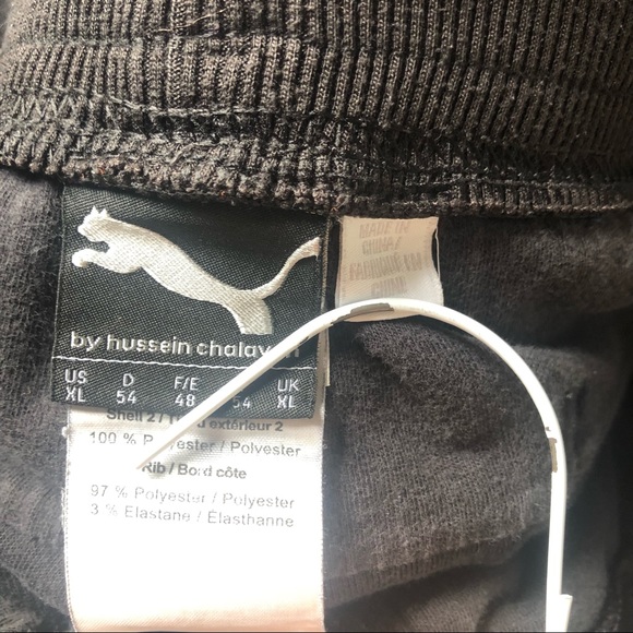 ❤️PUMA by Hussein Chalayan Black Dark Grey Jogger Pants Sweatpants XL - Picture 6 of 9